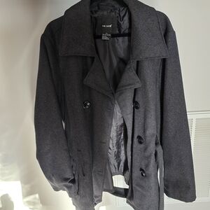Me Jane Dark Gray Peacoat